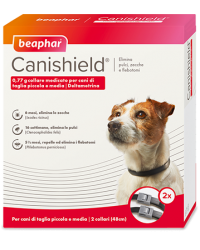 Beaphar Canishield Collare Antiparassitario per Cane Taglia Media Piccola  da 48 cm Confezione da 2 collari